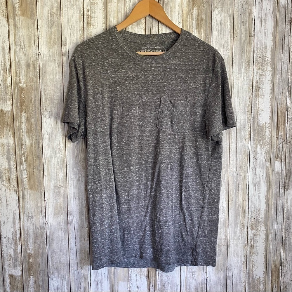 American Eagle Grey Heather Athletic Fit